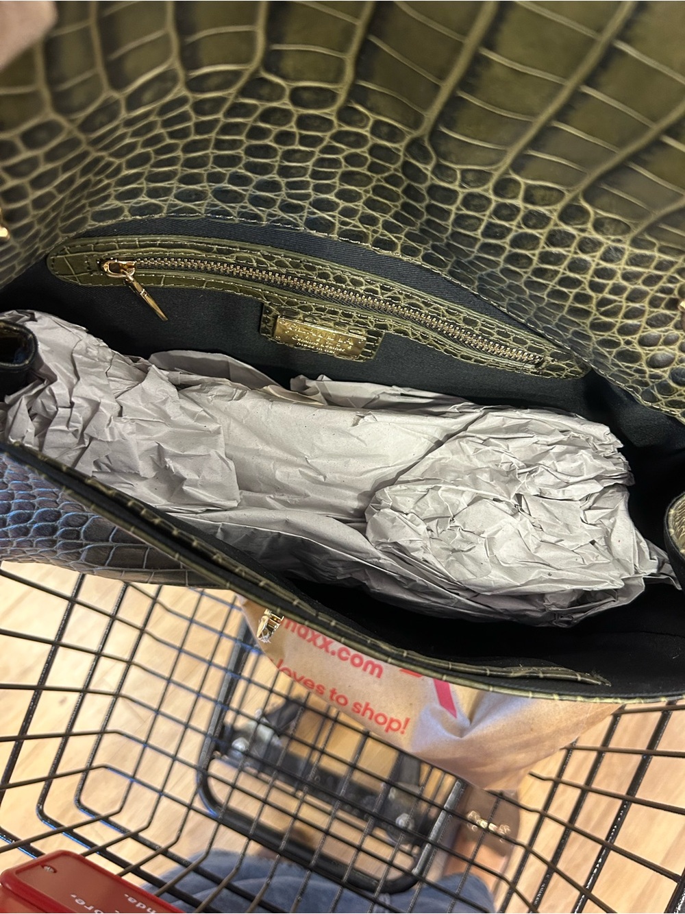Claudia Firenze olive green shoulder bag - Picture 5 of 5